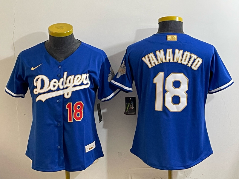 women Los Angeles Dodgers #18 Yamamoto blue Game 2026 Nike MLB Jersey 0414003